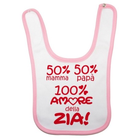 Bavaglino neonato 50% mamma 50% papà 100% amore di zio degli zii Per gli zii