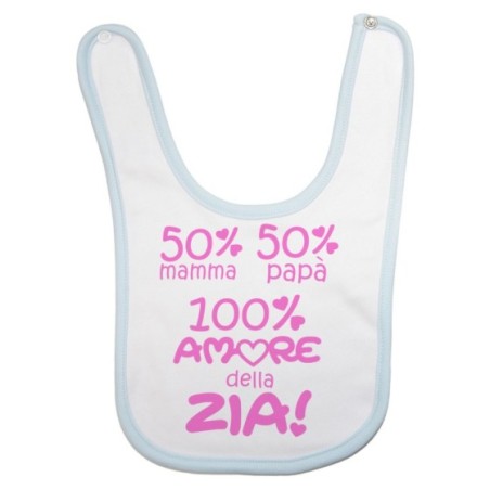 Bavaglino neonato 50% mamma 50% papà 100% amore di zio degli zii Per gli zii