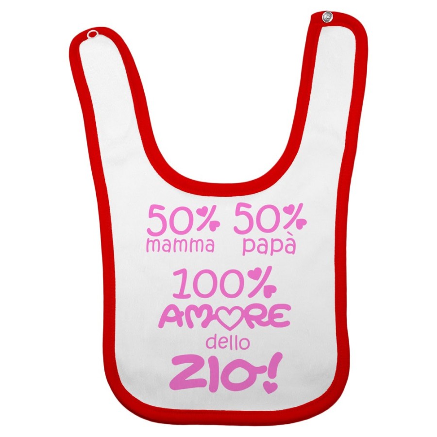 Bavaglino neonato 50% mamma 50% papà 100% amore di zio degli zii Per gli zii