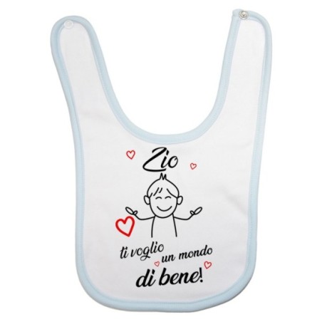 Bavaglino neonato zio zii ti voglio vi voglio un mondo di...