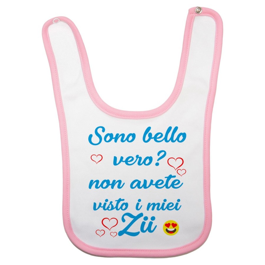 Bavaglino neonato sono bello vero? non avete visto mio zio i miei zii Per gli zii