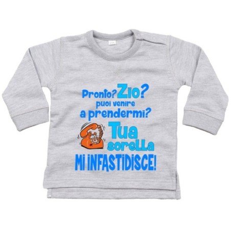 Felpa neonato pronto zia zio? puoi venire a prendermi?...
