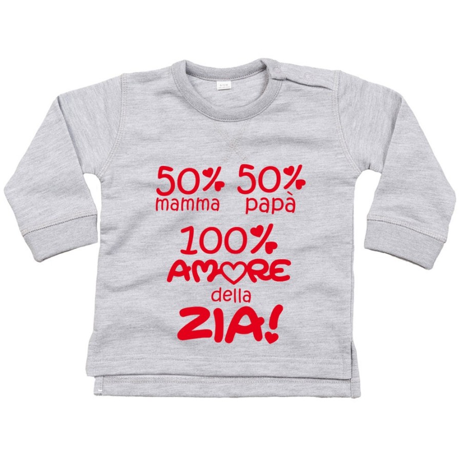 Felpa neonato 50% mamma 50% papà 100% amore di zio degli zii Per gli zii