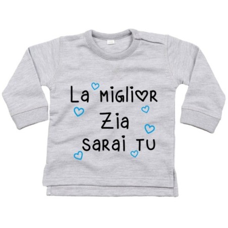 Felpa neonato il miglior zio i migliori zii sarai tu...