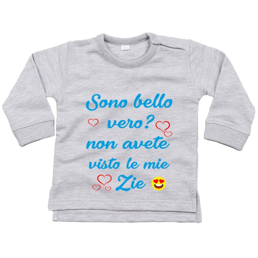 Felpa neonato sono bello vero? non avete visto mio zio i miei zii Per gli zii