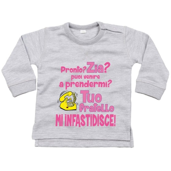 Felpa neonato pronto zia zio? puoi venire a prendermi? tuo fratello mi infastidisce Per gli zii