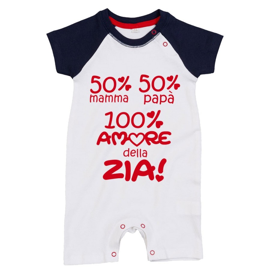 Pagliaccetto neonato 50% mamma 50% papà 100% amore di zio degli zii Per gli zii
