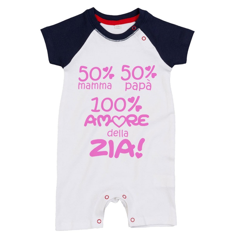 Pagliaccetto neonato 50% mamma 50% papà 100% amore di zio degli zii Per gli zii