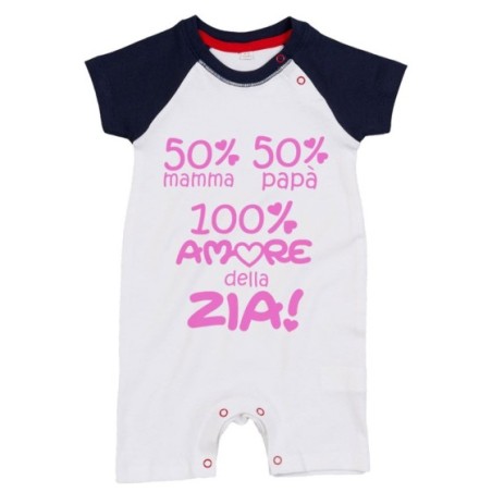 Pagliaccetto neonato 50% mamma 50% papà 100% amore di zio degli zii Per gli zii