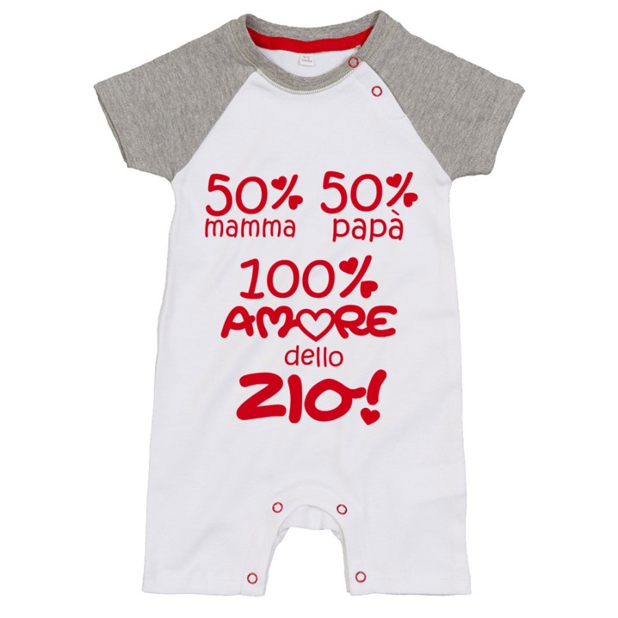 Pagliaccetto neonato 50% mamma 50% papà 100% amore di zio degli zii Per gli zii