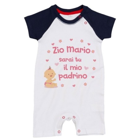Pagliaccetto neonato personalizzato  nome sarai tu il mio...