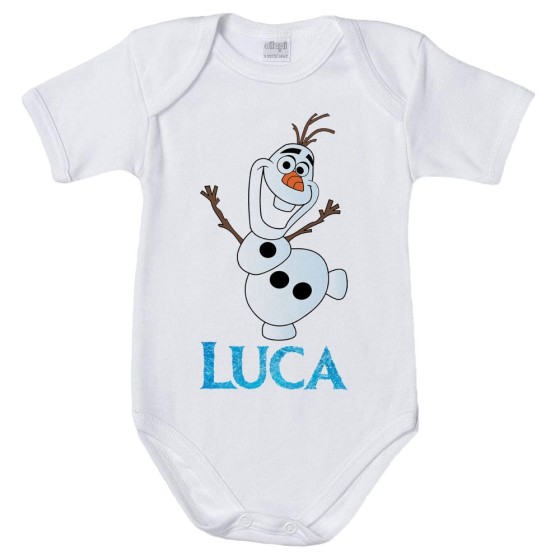 Body neonato personalizzato con nome olaf Cartoon