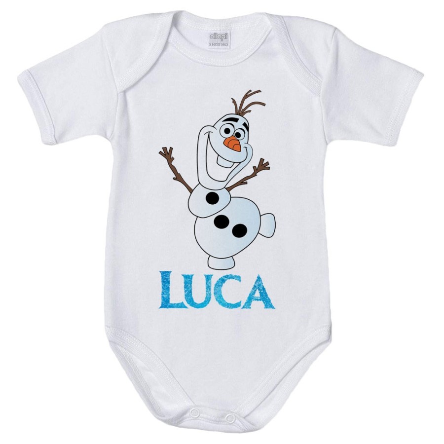 Body neonato personalizzato con nome olaf Cartoon