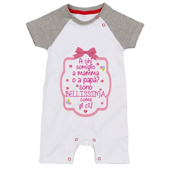 Pagliaccetto neonato a chi somiglio a mamma o papà? sono bellissimo come zio come gli zii Per gli zii