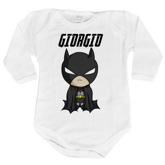 Body neonato personalizzato con nome baby batman Cartoon