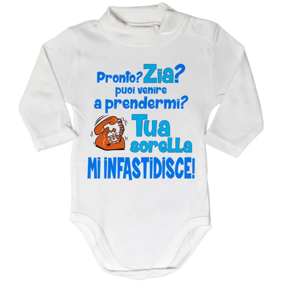 Body lupetto neonato pronto zia zio? puoi venire a prendermi? tua sorella mi infastidisce Per gli zii