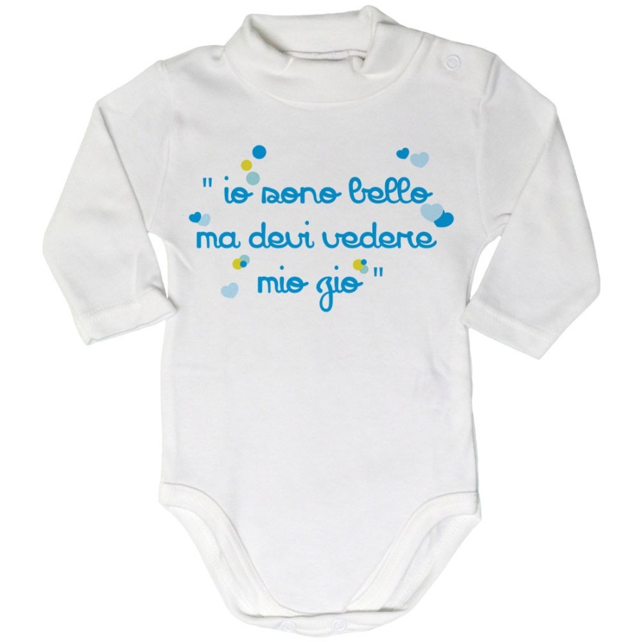 Body lupetto neonato io sono bello ma devi vedere mio zio i miei zii Per gli zii