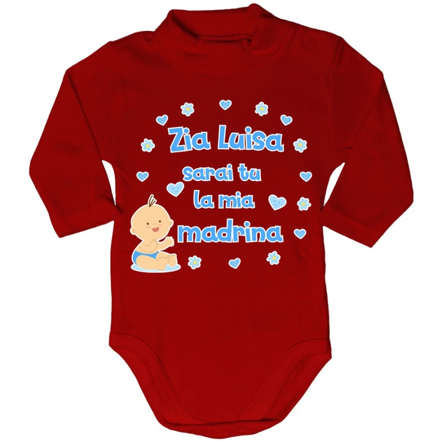 Body lupetto neonato personalizzato  nome sarai tu la mia madrina Per gli zii