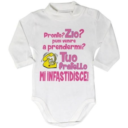 Body lupetto neonato pronto zia zio? puoi venire a prendermi? tuo fratello mi infastidisce Per gli zii