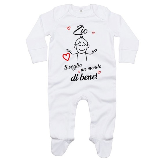 Tutina neonato zio zii ti voglio vi voglio un mondo di bene Per gli zii