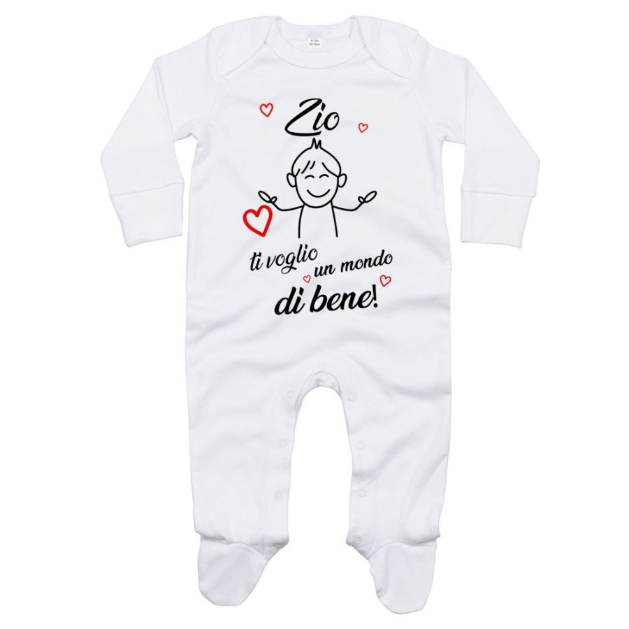 Tutina neonato zio zii ti voglio vi voglio un mondo di bene Per gli zii