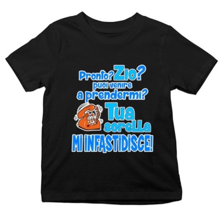 T-shirt bambino pronto zia zio? puoi venire a prendermi?...