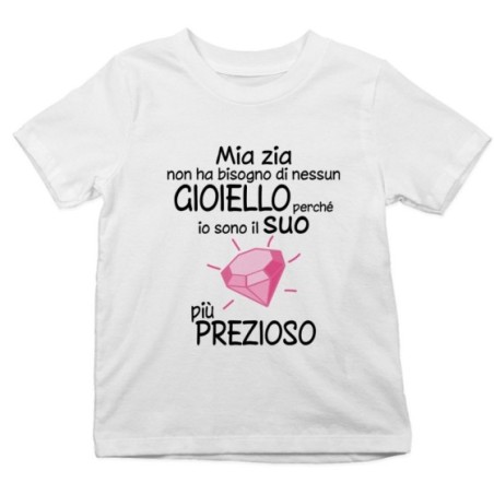 T-shirt bambino sono il gioiello più prezioso di zia Per gli zii