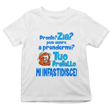 T-shirt bambino pronto zia zio? puoi venire a prendermi? tuo fratello mi infastidisce Per gli zii