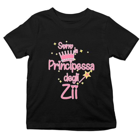 T-shirt bambino sono il principe la principessa di zio degli zii Per gli zii