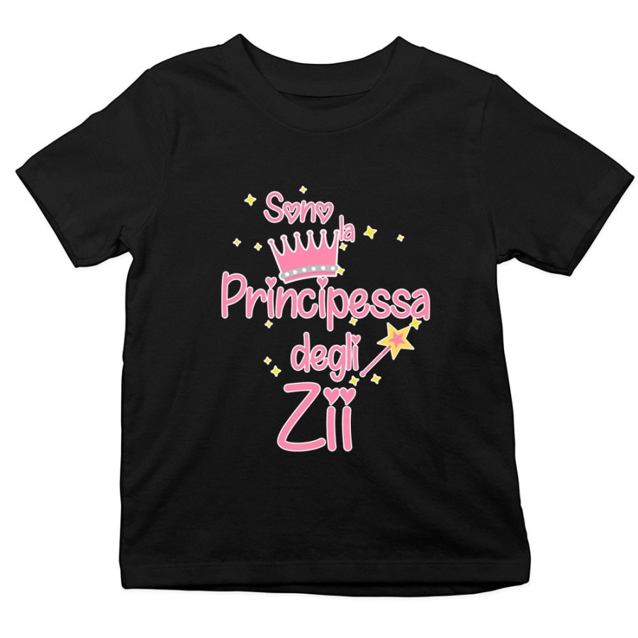 T-shirt bambino sono il principe la principessa di zio degli zii Per gli zii