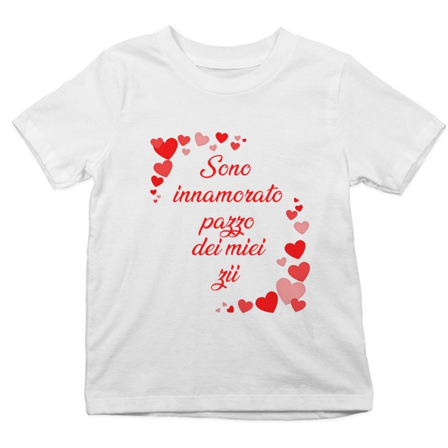 T-shirt bambino sono innamorato pazzo di mio zio dei miei zii Per gli zii
