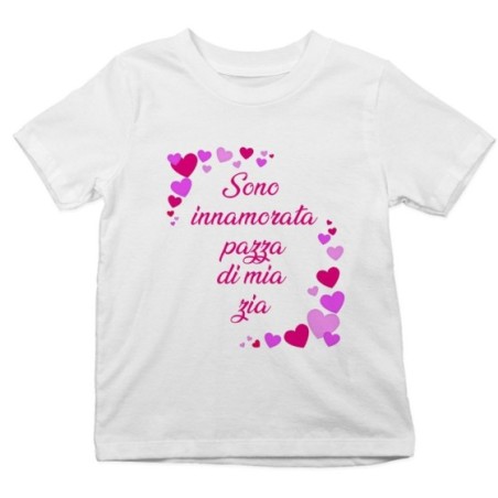 T-shirt bambino sono innamorato pazzo di mio zio dei miei zii Per gli zii