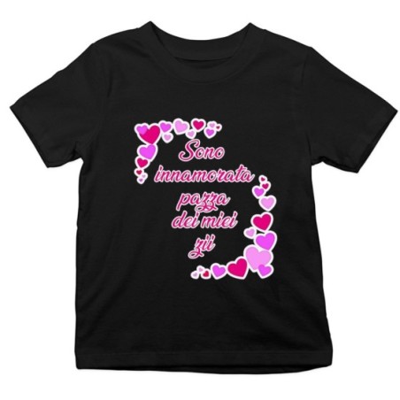 T-shirt bambino sono innamorato pazzo di mio zio dei miei zii Per gli zii