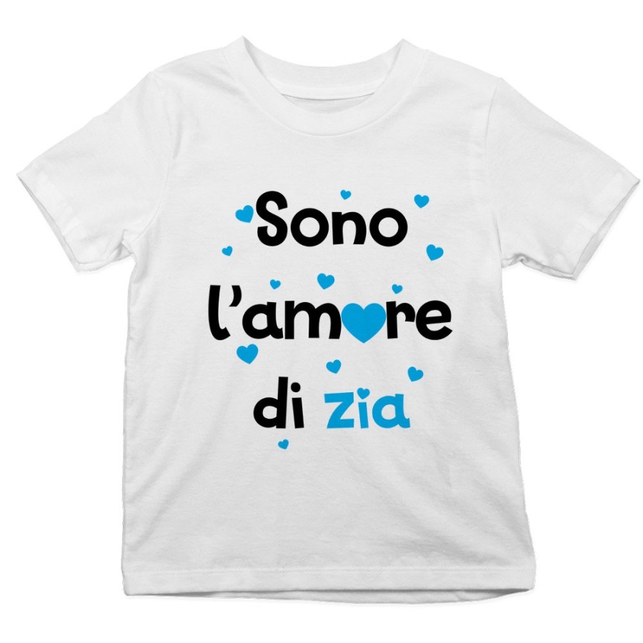 T-shirt bambino sono amore dello zio degli zii  cuoricini Per gli zii