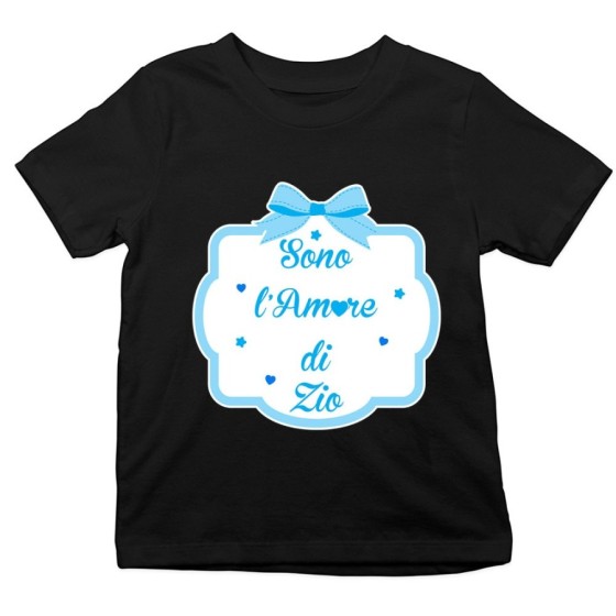 T-shirt bambino sono amore di zio degli zii  fiocco Per gli zii