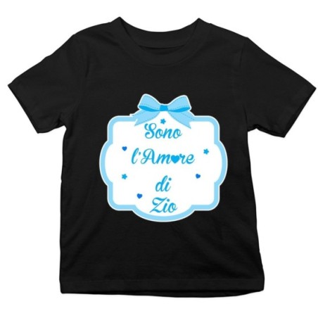 T-shirt bambino sono l'amore di zio degli zii  fiocco