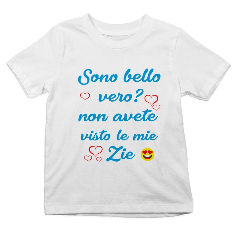 T-shirt bambino sono bello vero? non avete visto mio zio i miei zii Per gli zii