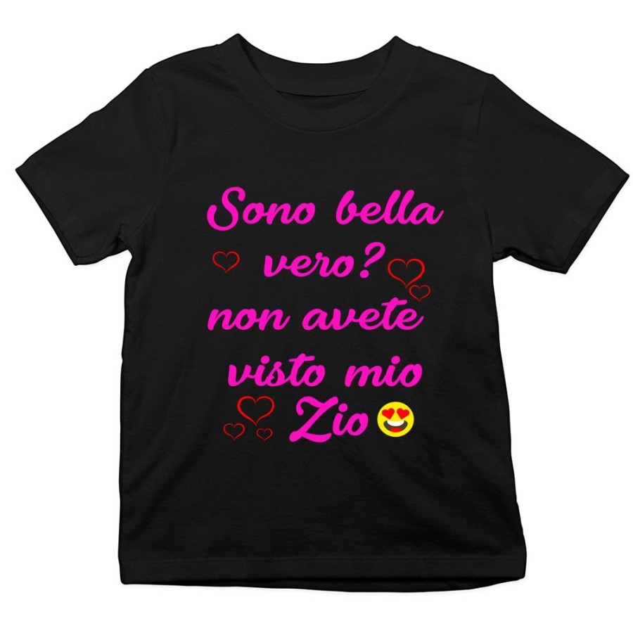 T-shirt bambino sono bello vero? non avete visto mio zio i miei zii Per gli zii