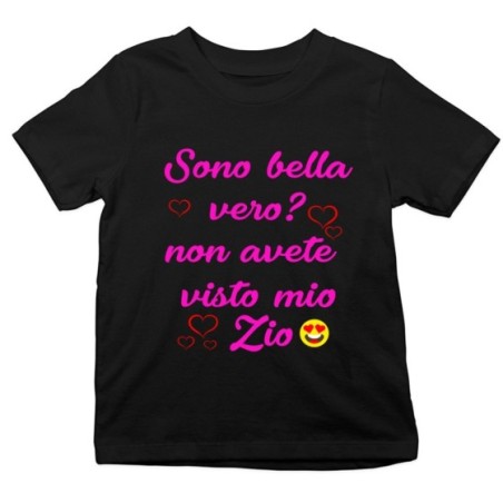 T-shirt bambino sono bello vero? non avete visto mio zio i miei zii Per gli zii