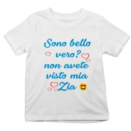 T-shirt bambino sono bello vero? non avete visto mio zio i miei zii Per gli zii