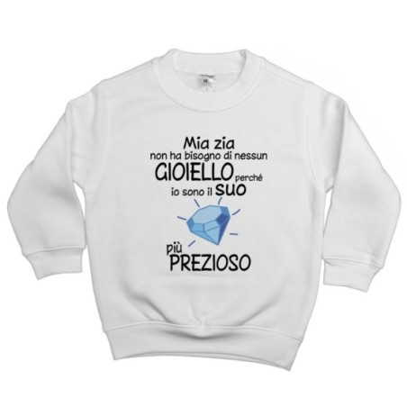 Felpa bambino sono il gioiello più prezioso di zia Per gli zii