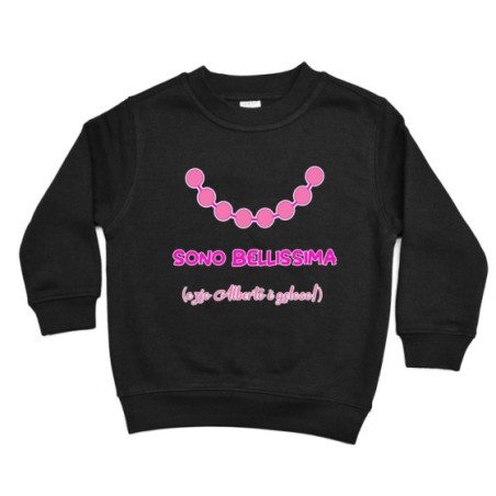 Felpa bambina personalizzata  nome sono bellissima e zio è geloso Per gli zii