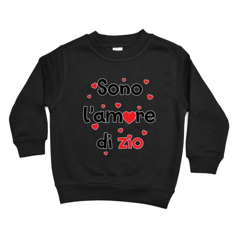 Felpa bambino sono amore dello zio degli zii  cuoricini Per gli zii