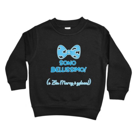 Felpa bambino personalizzata  nome sono bellissimo e zia...