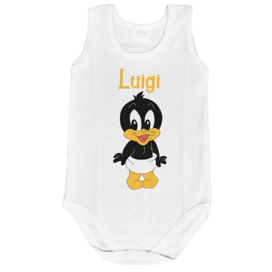 Body neonato personalizzato con nome baby duffy Cartoon