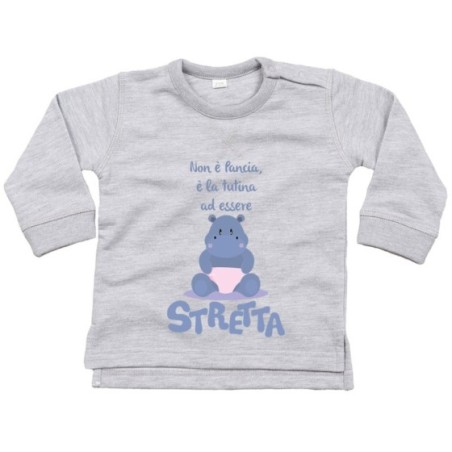 Felpa neonato non è pancia è la tutina ad essere stretta...