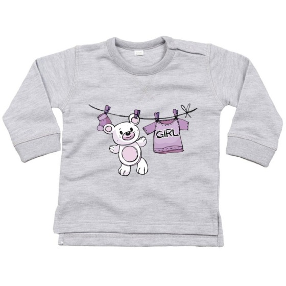 Felpa neonato boy girl con orsetto Divertenti