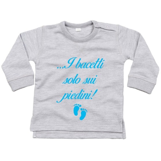 Felpa neonato i bacetti solo sui piedini! Divertenti
