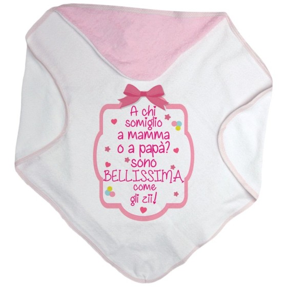 Accappatoio neonato a chi somiglio a mamma o papà? sono bellissimo come zio come gli zii Per gli zii