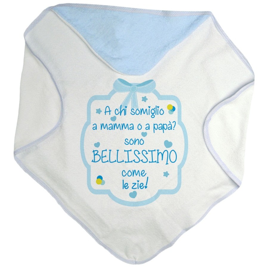 Accappatoio neonato a chi somiglio a mamma o papà? sono bellissimo come zio come gli zii Per gli zii
